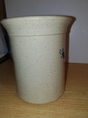 Vintage Handmade 1987 R. P. Leckband Stoneware Pottery Mug USA Des Moines, Iowa