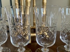 Rock Sharpe Sutton Vtg Cut Glass Water Goblets/Wine Iced Tea Glasses Your Choice