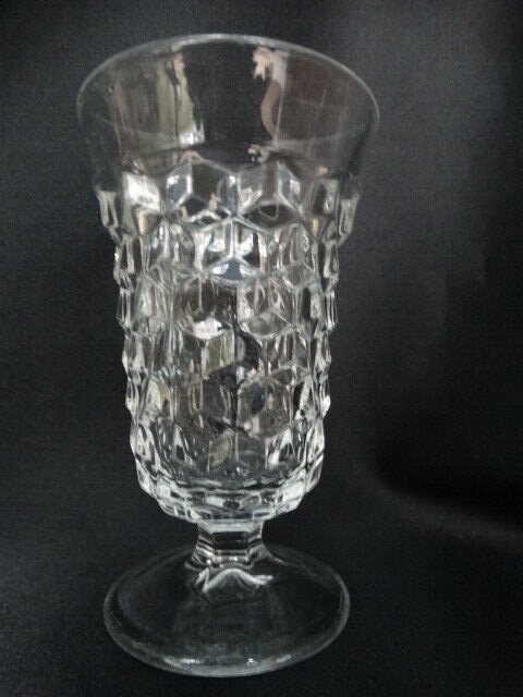 American Fostoria Clear Glass 4.8 ounce 4 3/4 inch Footed Juice Glass(es) EUC