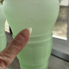 Lot of 4 Vintage Indiana Glass Frosted Fountain Ware Green Soda Milkshake 1970’s