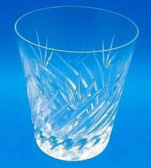 3 Rare Waterford Wat77 4″ Old Fashioned Whiskey Glasses Clear Diagonal Fan Cuts