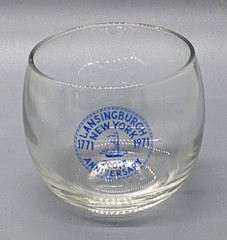 Roly Poly Glass Lansingburgh NY New York 200th Anniversary 1771-1971