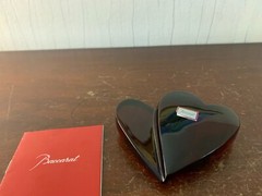 Red Heart Crystal Paperweight Baccarat Model 1