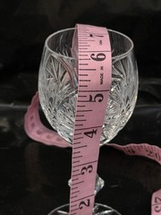 VTG MCM American Cut Crystal Barbara Cordial Glasses Hand-Cut Pinwheel Fan 139