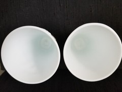 Colony Harvest Milk Glass Tumbler Glasses Grapes & Leaves 6″ Tall 12 Oz Set of 2