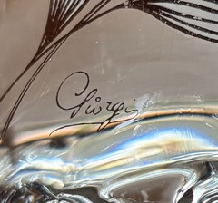 Giorgi Italy Ice Bucket And (5) Rocks Glasses Hand Painted Blue Flowers MCM