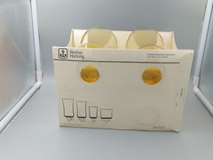 VTG NOS Anchor Hocking Amber Iced Tea Tumblers #3377 Mid-Century 17 oz. w/ Box!