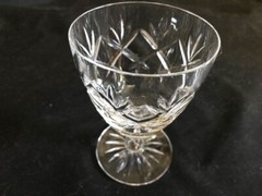 VINTAGE WEBB CORBETT «PRINCE CHARLES» (CUT FOOT) CRYSTAL WINE GOBLET ENGL. EXC.