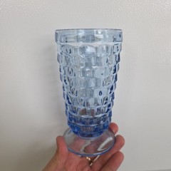 INDIANA GLASS WHITEHALL BLUE FOOTED TUMBLER
