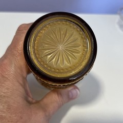 Vintage Brockway Glass Tumbler Flat Bottom American Concord Amber 5.5″H
