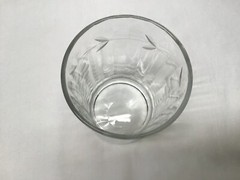Antique Etched Grape Cluster and Vine Pattern Juice Glass- 3 3/4 in Tall