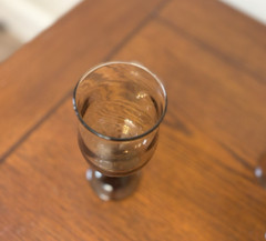 Vintage Set Of 4 Mid Century Modern Stemmed Brown Wine Water Glasses Tulip Bowl