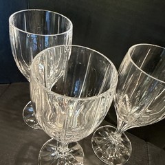 Mikasa Water Goblets Glasses Berkeley Crystal 7 1/4″ Set of 3