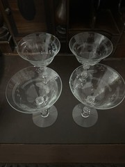 Tiffin-Franciscan 1930s crystal Glasses Set Of 4