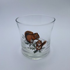 «American Wildlife» Rocks Glasses Set Of 6 West Virginia Specialty Glass Vtg Bar