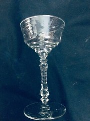 VTG. ROCK SHARPE CRYSTAL 4 ARCTIC ROSE LIQUOR COCKTAILS STEM 3005 1 ICED TEA EXC