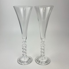 Millennium Glasses Champagne Flutes Cristal D’arques Crystal Year 2000 Set Of 2