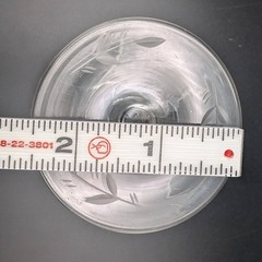 Vintage Rock Sharpe 2011-12 Low Sherbet Glasses Etched Cut Flowers & Leaves