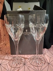 Waterford Lead Crystal Dolmen Goblets – Set of 2 – 115459 – Celtic Knot, Ireland