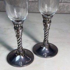 Brighton Theodora Silver-Plated Champagne Flutes – Set of 2 Elegant Stem