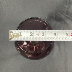 Mikasa Cheers Balloon Wine Glasses Goblets Purple Crystal Etched ~9” Set Of 2