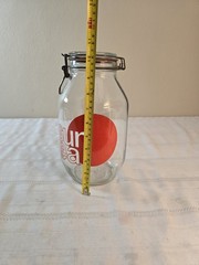 Vintage Sun Tea brewing Jar Glass 3 Liter Hinged Wire Latch Top Sun Tea