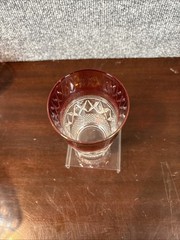 Kimberly by Duncan Miller RED BAND Ruby Flashed Wine or Juice Glasse~5″