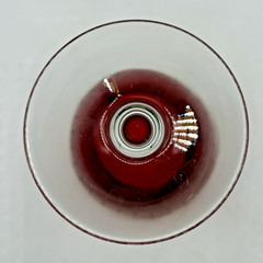 Set of 4 Mikasa Cheers Ruby Etched Balloon Red Wine Glasses 9” France Excellent