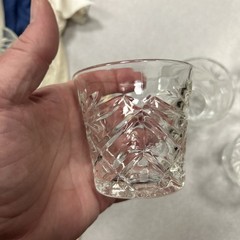Set Of 4 Vintage Anchor Hocking PRESCUT CLEAR Old Fashioned Glass Tumbler