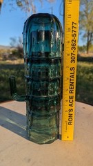 6 Retro Joeyen Saguaro Stacking Cactus Green Glasses Drinking Glass Tumbler 8 Oz