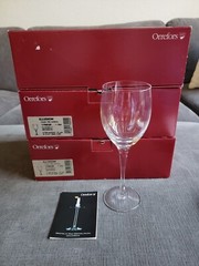 Set of 6 Orrefors Crystal Illusion Clear 10 Oz Wine Water Goblets 8.25″h D