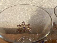 Culver Glass Jeweled Peacock Highball Tumblers Set of Four