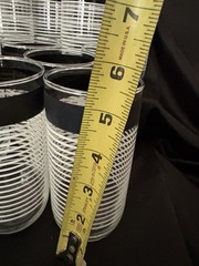 Vintage Libbey Black and White Striped Glass Tumblers Set of 16 MCM Barware