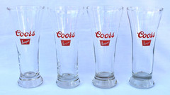 COORS – BANQUET – Set of 4 – 7 1/4″ PILSNER BEER GLASSES