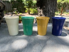 Set of 4 Vintage FIESTA Homer Laughlin Fiestaware 4.25″ Original Water Tumblers