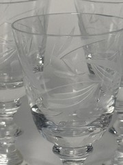 Cordial glasses Vintage Price Made In Poland Set Of 5 Wafer Stem 1966 Discontinu