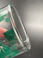 Vintage Green Ivy Juice Glass