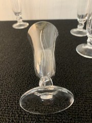 6 Champagne Flutes Model Orval Cut Crystal Daum (Price Per Unit)