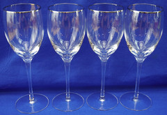 Lenox Ariel Platinum Trim (4) Wine Glasses, 7 5/8″ (S23)