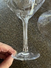 VTG Etched Crystal Coupe Champagne or Martini Glasses Set of 6 MINT COND