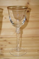 Mikasa Empire Gold Trim (4) Water Goblets, 8 1/4″ (G14)