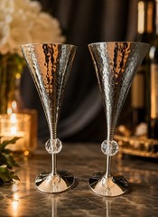 Perfect Gift ❤️ Episode Silver Plated Wine Goblet Duet