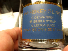 Set of 2 Whiskey Sling On the Rocks Cocktail Glasses with the Recipe Barware NWT