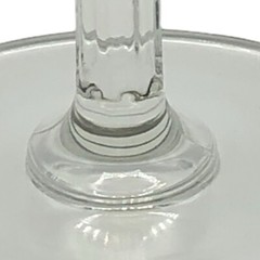 Vntg Cristalleria Fumo Crystal Hand Made Amber Top Column Stemware Italy 1970’s