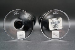 Set of 2 JOHN ROCHA Waterford Crystal Black Cut Red Wine Glasses in Original Box