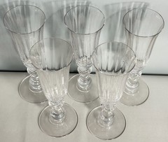 Set of 5 Mikasa French Countryside 7 5/8″ Champagne Flutes Optic Mint