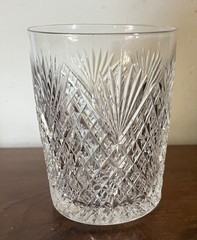 Antique American Brilliant Cut Crystal Whiskey Glass Tumbler