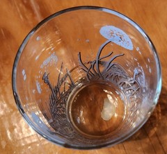 1940s Gregory Duncan WV Glass Co MCM Dandelion Highball Glass 22K Gold