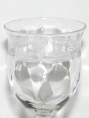 Bryce Glass Co. No.325 Deco Band Cutting Crystal Wine Goblet