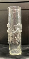 Vintage Libbey La Femme Clear Glass Cylinder Highball Nude Female Dancers MCM